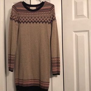 Tan sweater dress